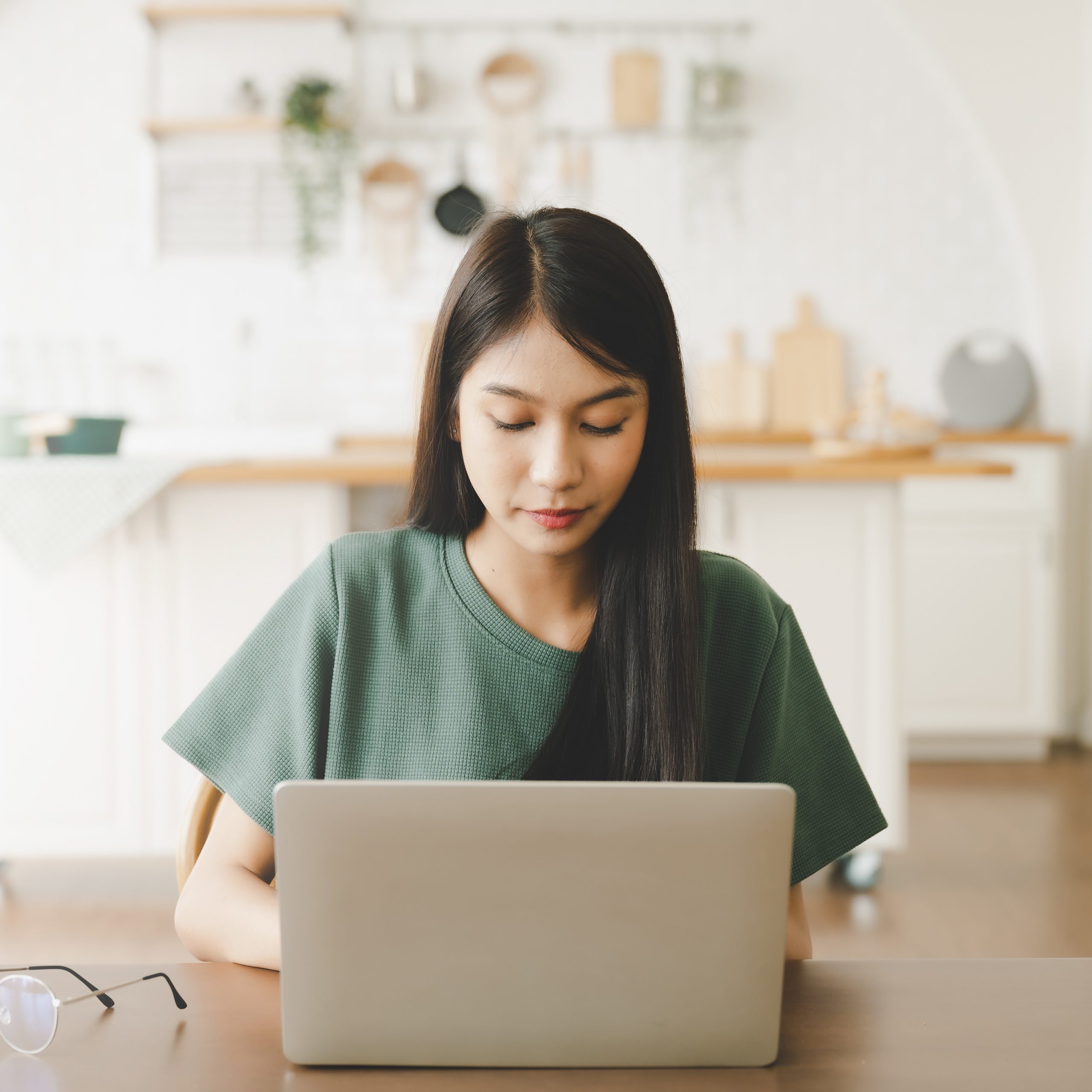 Woman searching online for "What is the first step for an abortion in North Carolina?"
