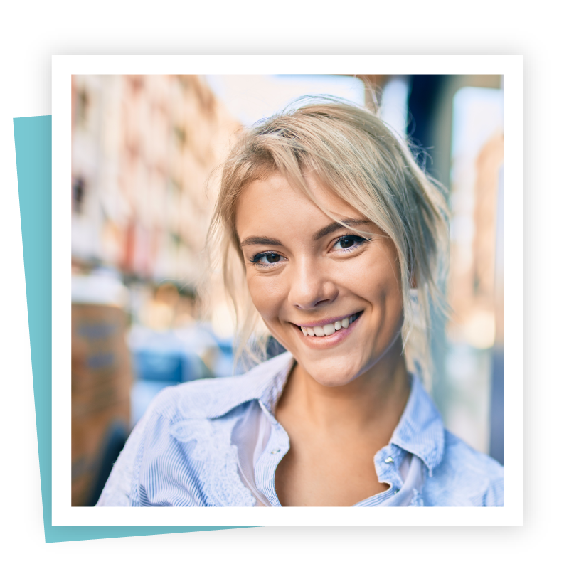 You Have Options A woman feeling empowered because she knows Lauren's Hope will help talk through her pregnancy options with her